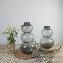 Grey tripled bubble glass vase Bubble Broste